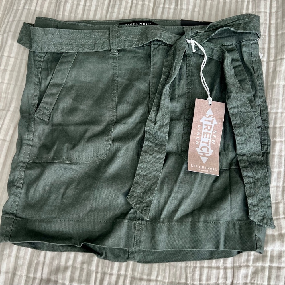 Liverpool Lenora Tie Front Skirt 4P, NWT